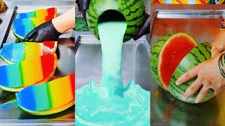 watermelon ice cream how to make watermelon ice cream at home yummy asmr food icecream usa [upl. by Isle]