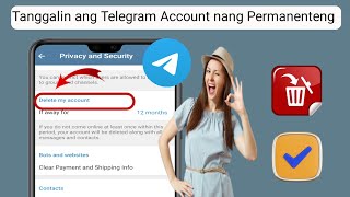 Paano tanggalin ang iyong telegram account permanentlyBagong update 2024 [upl. by Asyar]