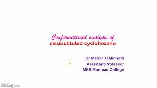 Conformational analysis of 12 disubstituted cyclohexane [upl. by Hilde]