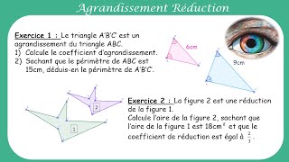 Agrandissement Réduction  Exercices corrigés [upl. by Siramaj]