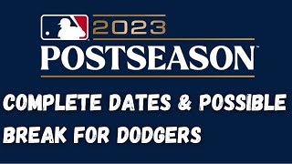 2023 MLB postseason dates Dodgers primed to benefit from NLDS schedule [upl. by Turpin]