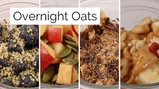 4 Ways OVERNIGHT OATS for Busy Mornings  Overnight Oats Recipe [upl. by Ano108]