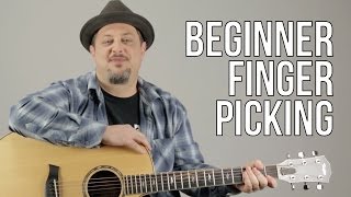 Beginner Fingerpicking Guitar Lesson  How to play Fingerstyle Guitar For a Beginner [upl. by Ahsahs]