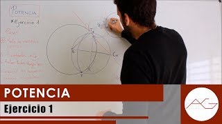 Potencia Ejercicio 12 Circunferencias y punto de tangencia [upl. by Ayanet]