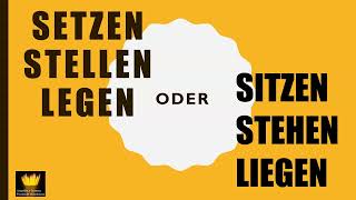 Setzen stellen legen oder sitzen stehen liegen [upl. by Ky]