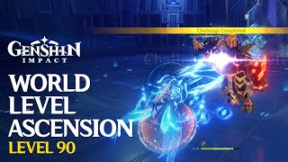 World Level Ascension  Level 90  World Quest  Genshin Impact [upl. by Nyrehtac]