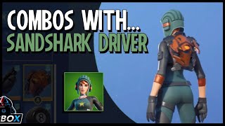 LEAKED “SANDSHARK DRIVER” SKIN COMBOS  Fortnite Battle Royale [upl. by Lecram426]