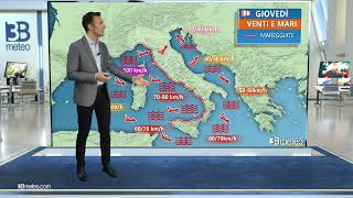 Veloce peggioramento al Centrosud venti di maestrale in rinforzo [upl. by Eerok]