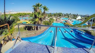 Aquopolis Costa Dorada  Speed Race  Multislide Onride POV [upl. by Kolodgie]