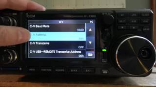 Icom IC 7300  How to configure JT65 [upl. by Nwahsid843]