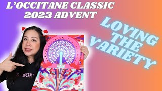 UNBOXING 2023 LOCCITANE CLASSIC ADVENT CALENDAR  VARIETY OF SKINCARE BODYCARE  MANDY SERAFINA [upl. by Corson147]