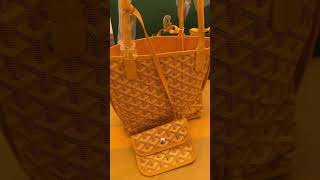 Goyard Anjou Mini Tote Bag Yellow [upl. by Milford]