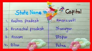 indian states and capitalsstates and capitals of indiastate and capital in englishrajya rajdhani [upl. by Ennovyhc]