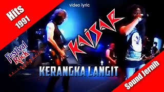 Kerangka Langit  Kaisar hits 1990 video lyric [upl. by Nabalas85]