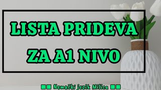 Lista prideva za A1 nivo [upl. by Innoj]