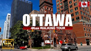 Ottawa Canada 4K UHD HDR 60 fps Saturday Walking Tour Around Downtown Centretown [upl. by Nivlem124]