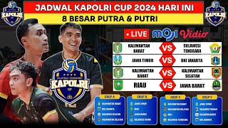 Jadwal Kapolri Cup 2024 hari iniJadwal 8 Besar Kapolri Cup 2024 Putra amp PutriLive Moji [upl. by Yelsnia]