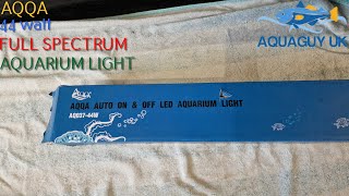 Full spectrum Aquarium Light Auto On Off LED Fish Tank Light with DimmerTimer by AQQA [upl. by Lebna482]