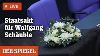 Livestream Staatsakt für Wolfgang Schäuble  DER SPIEGEL [upl. by Cantlon770]