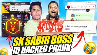 Sk Sabir Boss Id Hacked Prank Breaking Winning Streak Of Huzzai 😱  Garena Free Fire Max [upl. by Antonetta531]