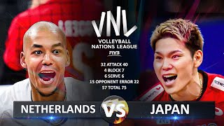 Netherlands vs Japan  Mens VNL 2024 [upl. by Watkins]