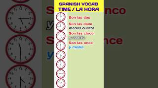 Can You Tell The Time in Spanish Time Telling Basics shorts learnspanish ⏱⌚️⏰🇪🇸 [upl. by Neala]