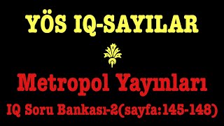 YÖS IQSAYILARmetropol yayınlarıIQ soru Bankası2sayfa145148 [upl. by Kaz]