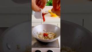 KITCHEN SET TOYS COOKING Chicken Lettuce Wrap cooking food short [upl. by Gasparo]