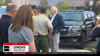 Vice President Candidate Tim Walz visits Davis Fire command center [upl. by Enaffit]