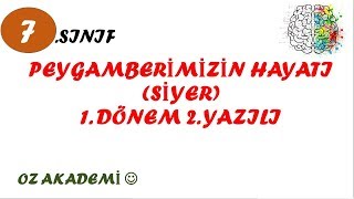 7Sınıf Peygamberimizin Hayatı Siyer 1Dönem 2Yazılı Soruları [upl. by Can866]