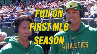 Shintaro Fujinami interview on starting 2023 season with Oakland As [upl. by Emalee42]