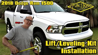 2018 Dodge Ram 1500 KSP Leveling Lift Kits 3quot Front and 2quot Rear installation [upl. by Suravart]