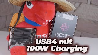 MSI USB4 PD100W Expansion Card zB für externe SSD  ReviewInstallation Guide [upl. by Niwdog]