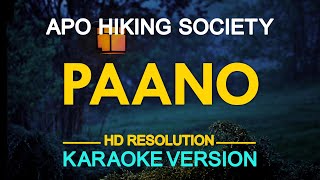 PAANO  APO Hiking Society KARAOKE Version [upl. by Iblehs191]