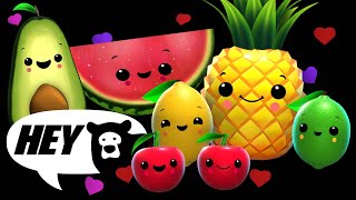 Hey Bear Sensory  The Totally Fruit and Veggie Stream [upl. by Maggie]