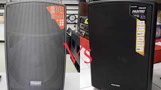 harga speaker portable 15 inch terbaik huper vs Polytron [upl. by Yelwah]