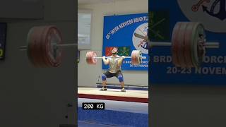 Vikas Thakur 🇮🇳 Indian weightlifter clean amp jerk 200kg shorts shortsvideo weighlifting sports [upl. by Imaon448]