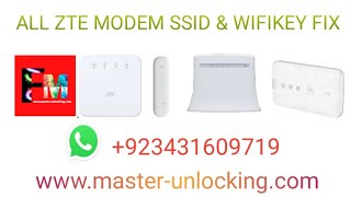 HOW TO FIX SSID amp WIFIKEY FIX ALL ZTE MODEM MF927U MF79U MF283 MF937 [upl. by Deroo412]