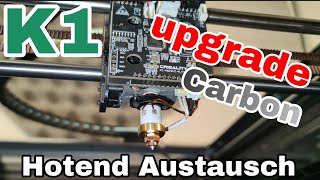 Original Creality K1 Carbon upgrade Hotend  Reparatur HeatbreakHeizungThermistor K1 K1Max K1C [upl. by Leumas]