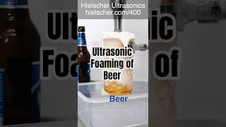 Beer Physics  Rapid Foaming Using Ultrasonics [upl. by Idyak]