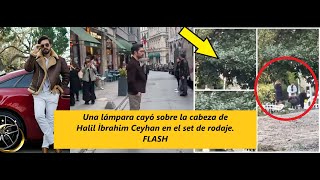 Una lámpara cayó sobre la cabeza de Halil İbrahim Ceyhan en el set de rodajeFLASH [upl. by Kahlil]