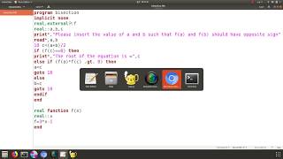 Root of the equation using bisection method in fortran 90 [upl. by Elnore]