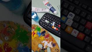 customising keyboard part 8 art acrylic drawing acrylicpaint acrylicpainting artist painting [upl. by Pfister]