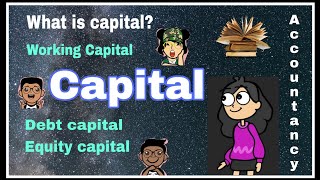 Capital  Types of Capital  Debt capital  Equity Capital  Working capital [upl. by Sicular]