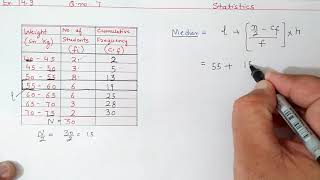 Ex143 Q7 Chapter14 Statistics  Ncert Maths Class 10  Cbse [upl. by Kasper]