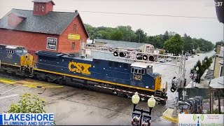 CSX 7293 Leading 126 cars w3X CSX Trails on M327  071024  Credits Horizon Broadband [upl. by Nade80]