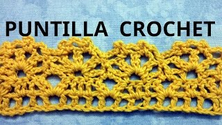 PUNTILLA en tejido crochet o ganchillo n° 29 tutorial paso a paso Moda a Crochet [upl. by Nnylrac]