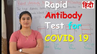 Rapid Antibody Test for COVID 19 in Hindi  Method  Principle  Advantages  Disadvantages [upl. by Ailana]