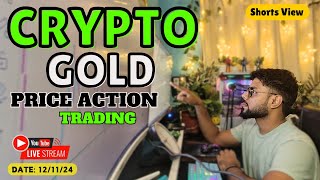 Shorts Live on Bitcoin  Gold Price Action btechtraderss live Btc trading 12102024 [upl. by Misab961]