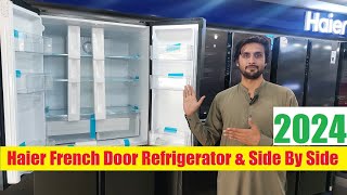 Haier French Door Refrigerator 4 Door amp Side By Side Fridge  No frost  Digital Inverter 2024 [upl. by Itsa]